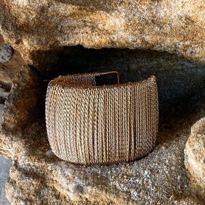 Gold and Silver Woven Bracelet